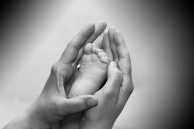 Close-up of baby foot