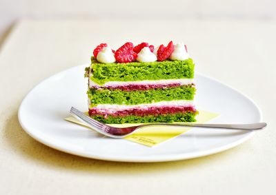 Close-up of dessert in plate