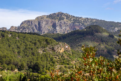 Scenic view at landscape from coll de soller, mallorca