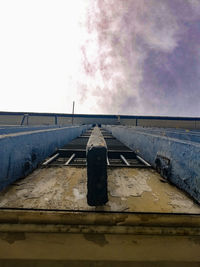 Low angle view of a horse on wall