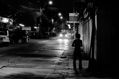 City street at night