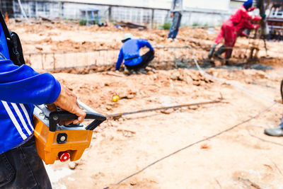 Man working at construction site