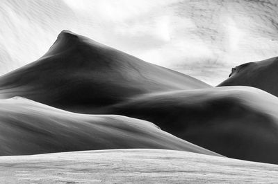 Scenic view of arid landscape against sky