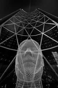 Low angle view of illuminated ceiling