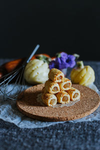 Close-up of sweet food on plate