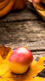 Close-up of apple on table