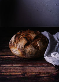 Close-up of bread on table