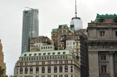 Low angle view of buildings in city