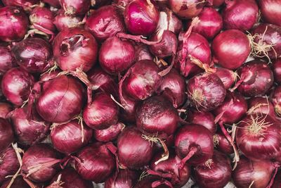 Full frame shot of onions