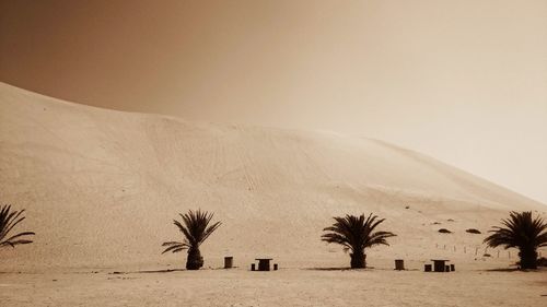 Scenic view of desert against sky