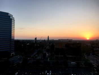 Cityscape at sunset