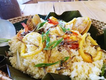 Close-up of food in plate