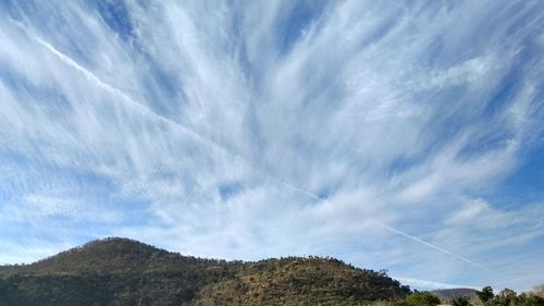 Low angle view of mountain against sky