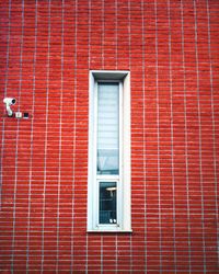 Closed door of building