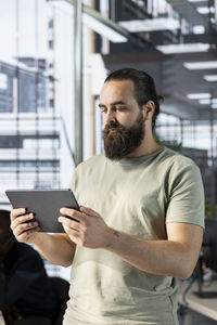 Young man using mobile phone