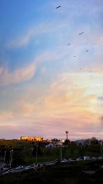 Cityscape at sunset