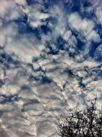 Low angle view of cloudy sky