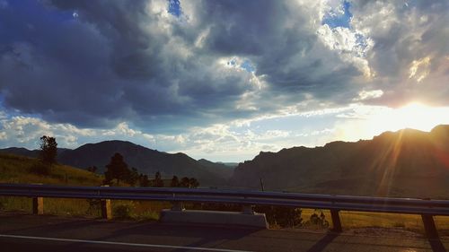 Scenic view of landscape with mountain in background