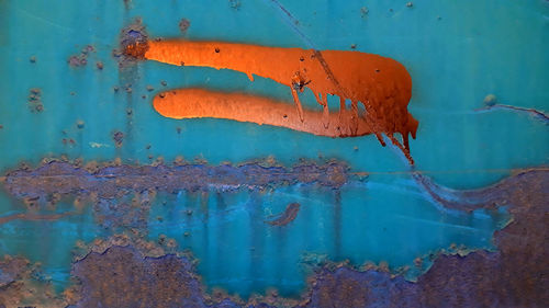 Full frame shot of rusty metal wall