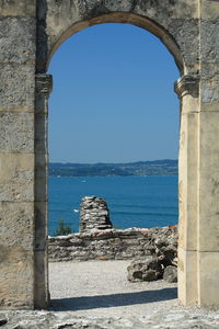 View of sea against clear sky