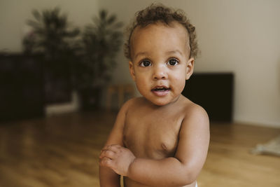 Toddler looking at camera