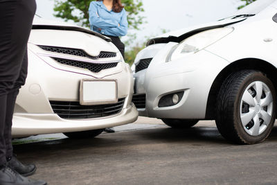 Low section of man in car