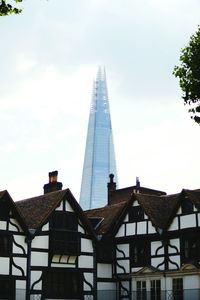 Low angle view of modern building against sky