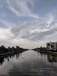 Scenic view of river against sky