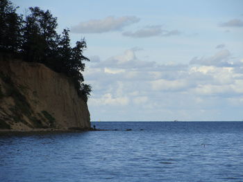 Scenic view of cloudy sky over sea