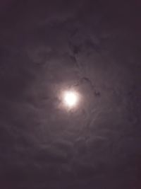 Low angle view of moon in sky