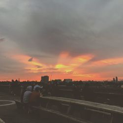 View of cloudy sky at sunset