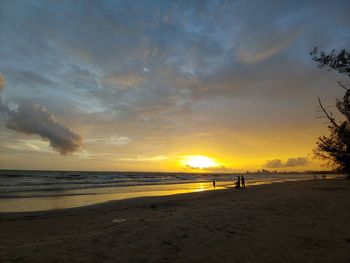 Sunset of otres beach