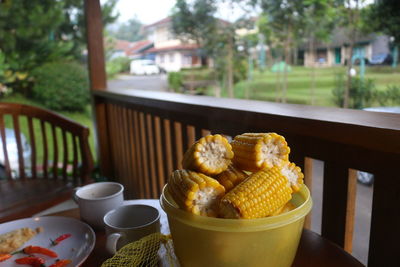 Breakfast corn and tea for great morning