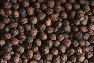 Full frame shot of walnuts