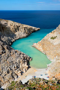 Seitan limania beach on crete, greece