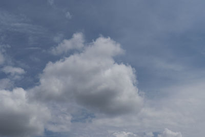 Low angle view of clouds in sky