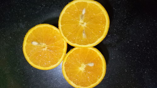 Directly above shot of orange slices