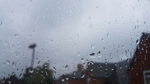 Raindrops on glass window