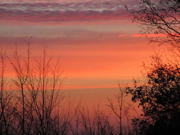 Scenic view of dramatic sky during sunset