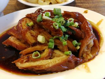 Close-up of food on plate