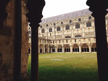 Low angle view of historical building