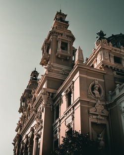 Low angle view of historic building against clear sky