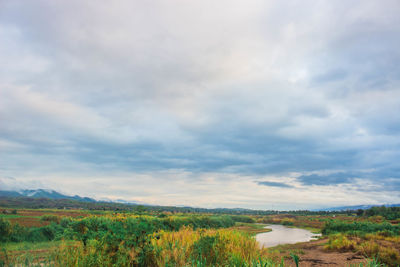 Scenic view of landscape against sky