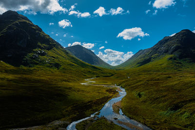 The river etive and buachaille etive mor, glencoe valley, highlands, scotland