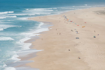 High angle view of beach