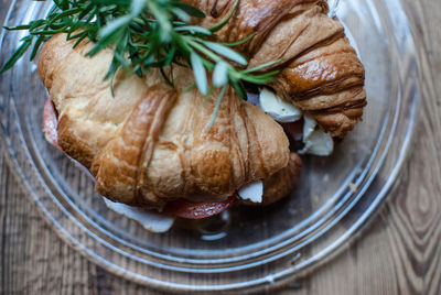 Close-up of sandwich on plate