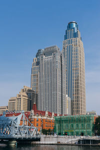 View of buildings against cloudy sky