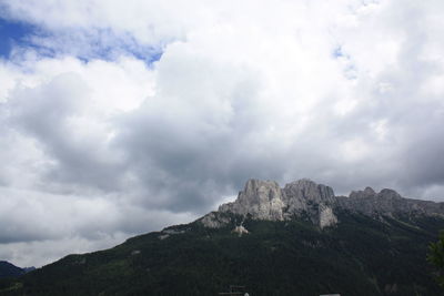 Low angle view of mountain against sky