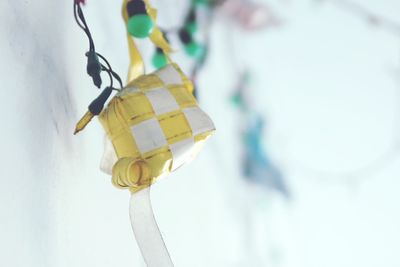 Low angle view of multi colored umbrella