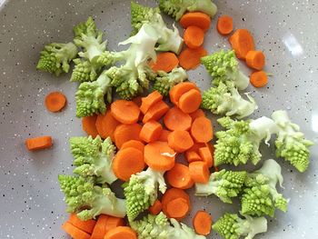 Close-up of chopped vegetables